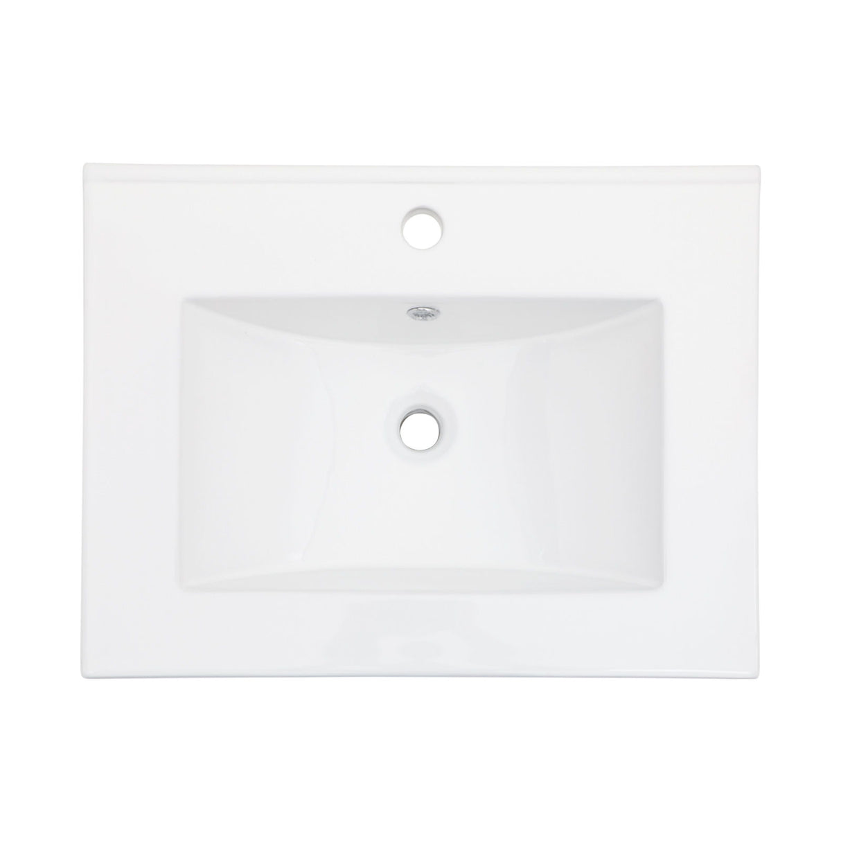 Premium Rectangular Vanity Top With Single Faucet Hole And Overflow