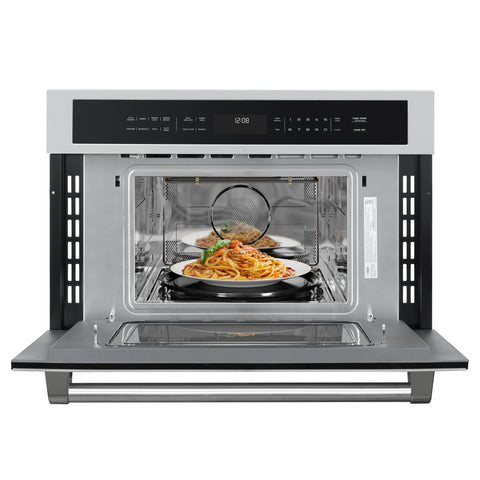 30 in. Built-In Microwave with Convection Oven and Air Fryer, 1.6 cu. ft. Capacity in Stainless-Steel (KM-CWO30-SS)