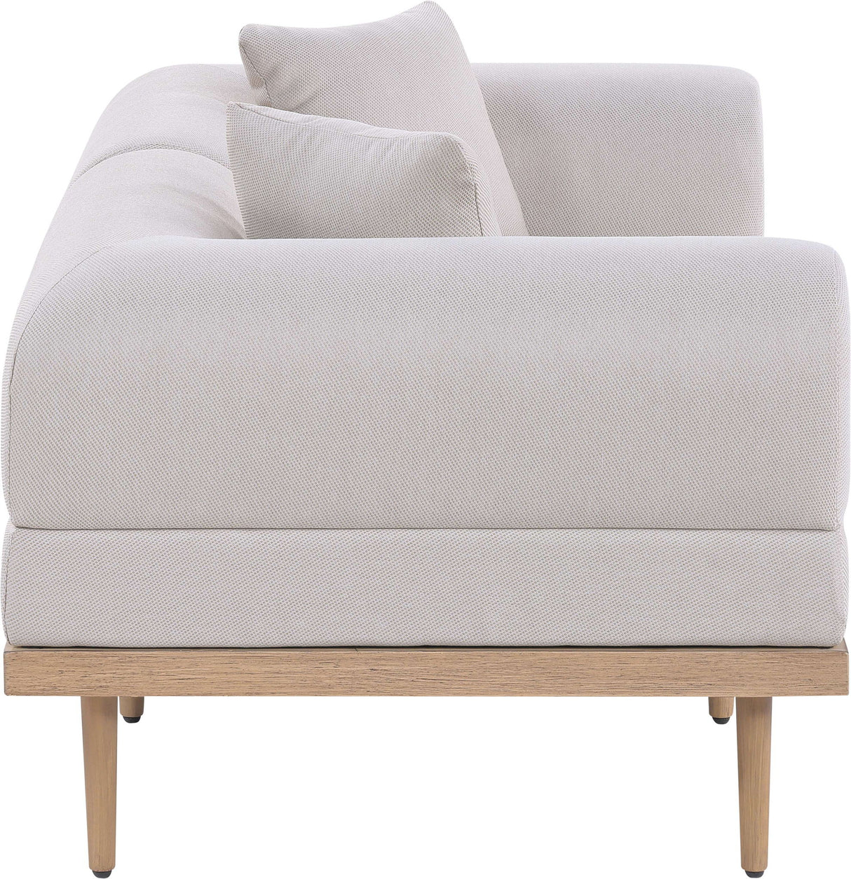 Laguna - 2 Piece Resilient Water Resistant Fabric 71" Upholstered Outdoor Patio Modular Loveseat