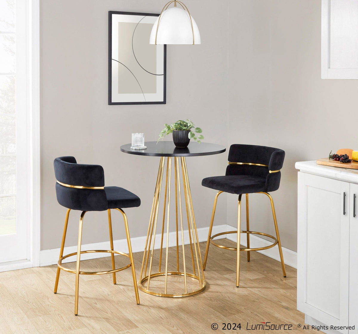 Canary - Counter Table - Gold Metal