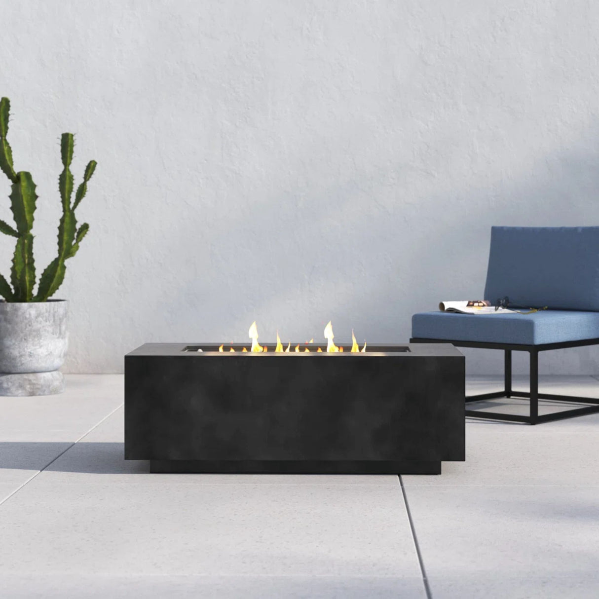 Modern Concrete Design Propane Outdoor Fire Pit Table