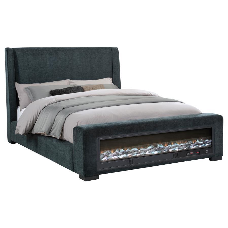 Preston - Upholstered Audio Flame Visualizer Bed