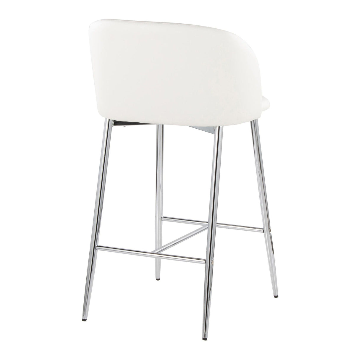 Fran - Fixed-Height Counter Stool (Set of 2) - Silver Metal Base