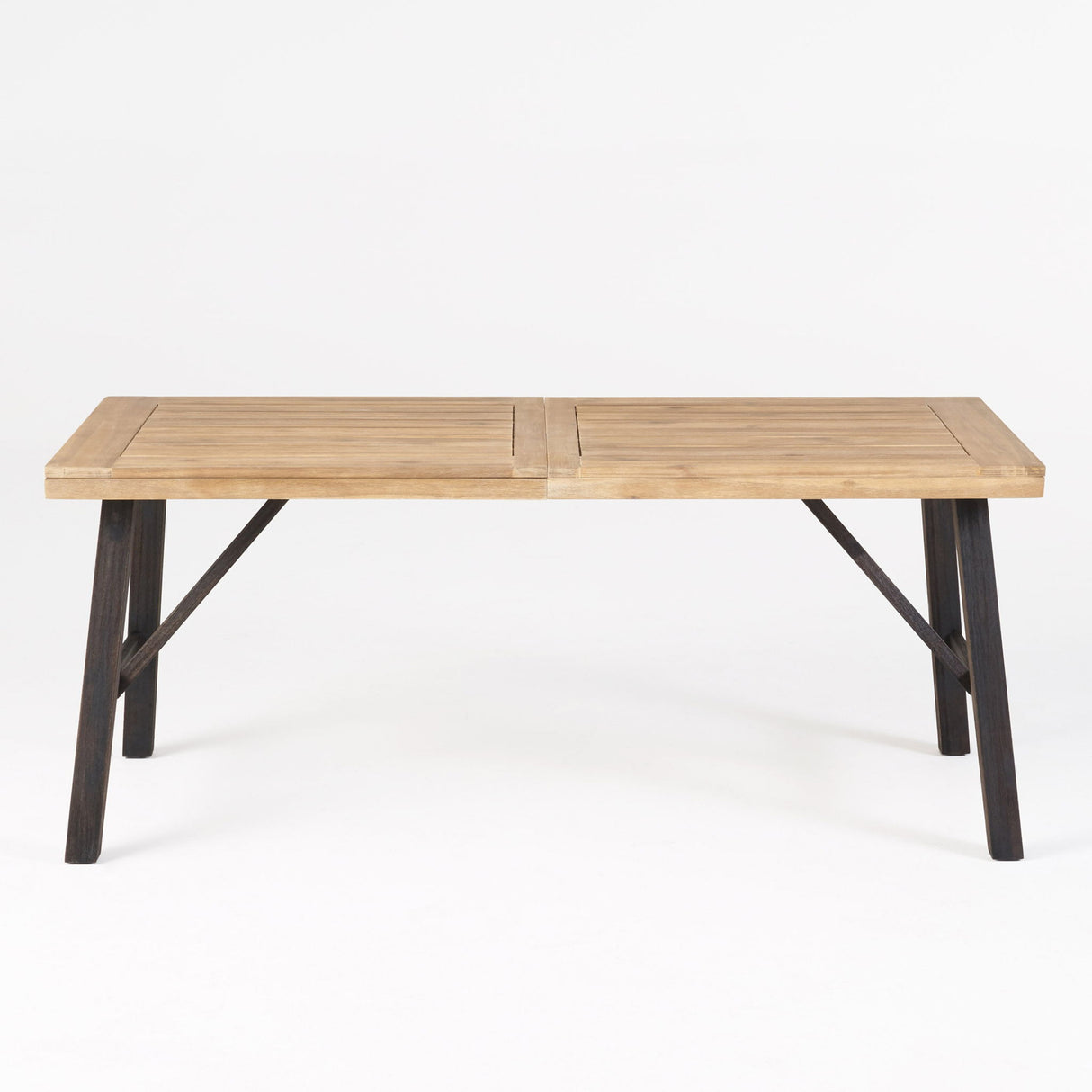 Outdoor Dining Set With 2 Bench And 1 Dining Table - Light Brown