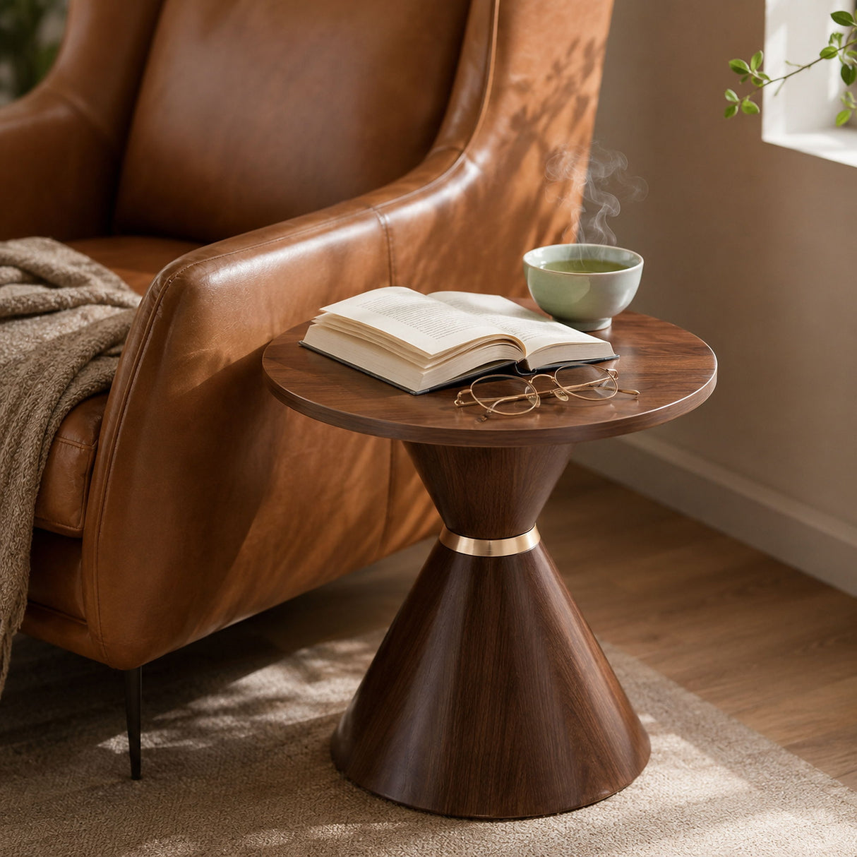 2 Piece Round Coffee Table Set For Living Room