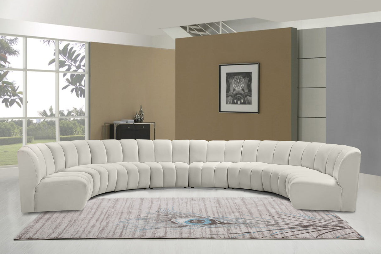 Infinity - 8 Piece Velvet Modular Sectional