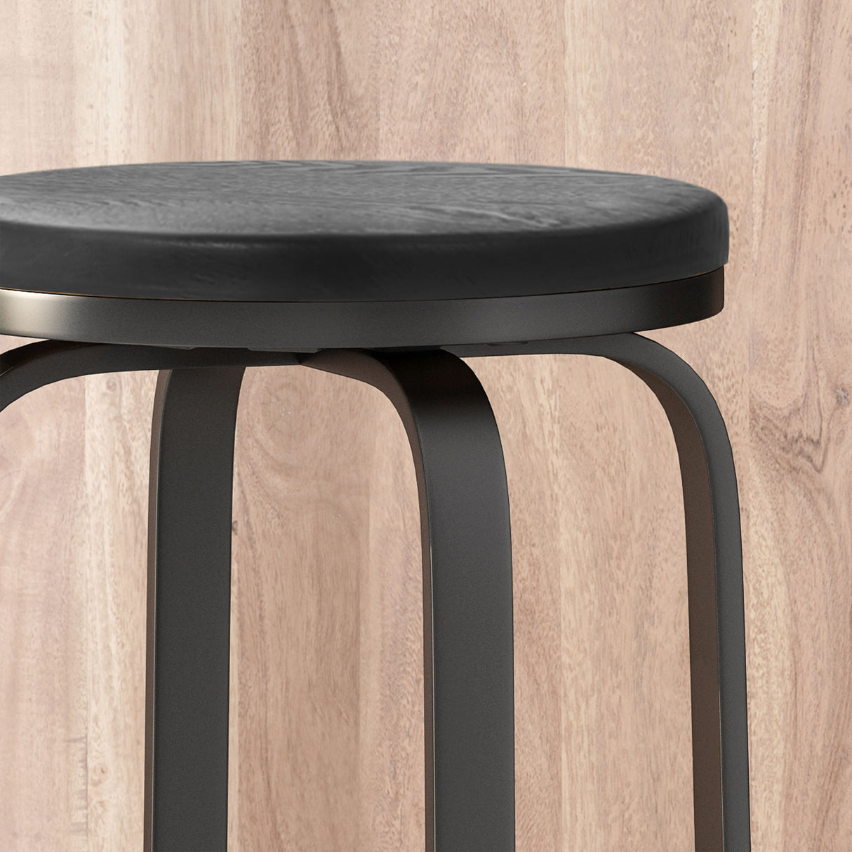 Modern Industrial Counter Stool Set With Swivel Function