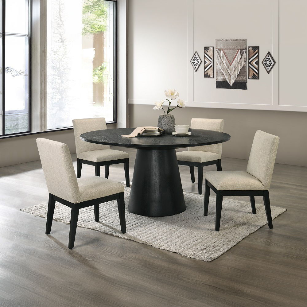 Froja - Round Dining Table - Black