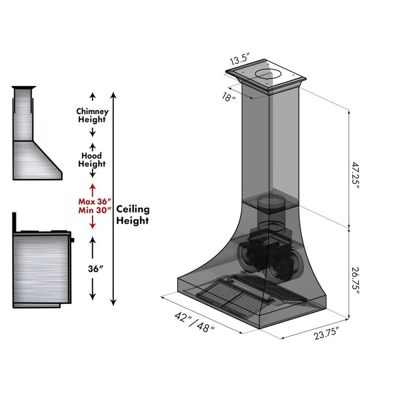 Designer Series Finish Wall Range Hood (8632C) - 30 Inch - (8632C30) -
