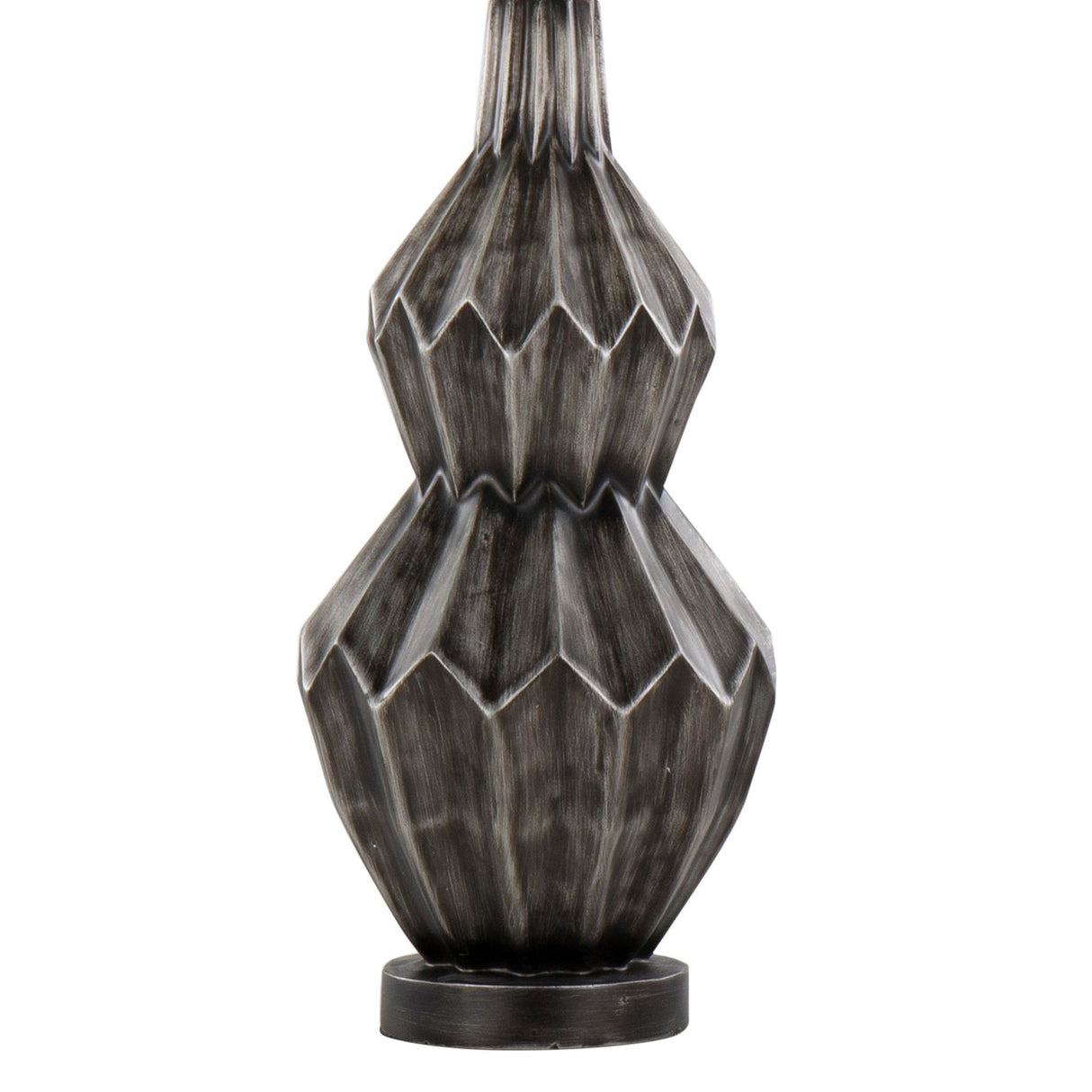 Astro - Poly Table Lamp - Brushed Black Silver, White Linen