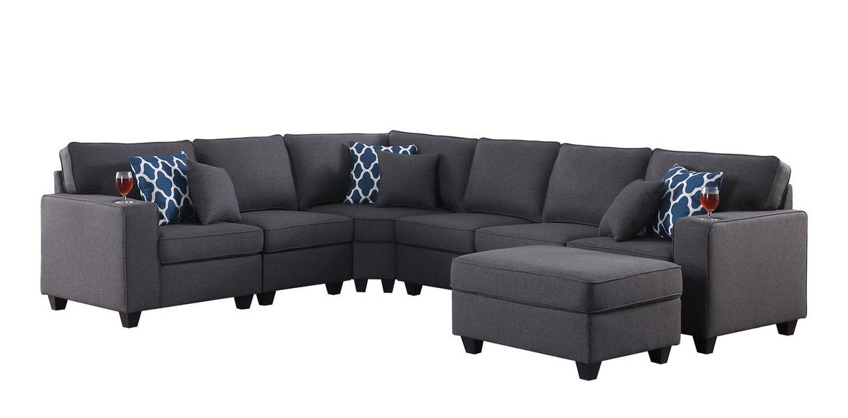 Cooper - Sectional Sofa With Ottomans And Cupholder