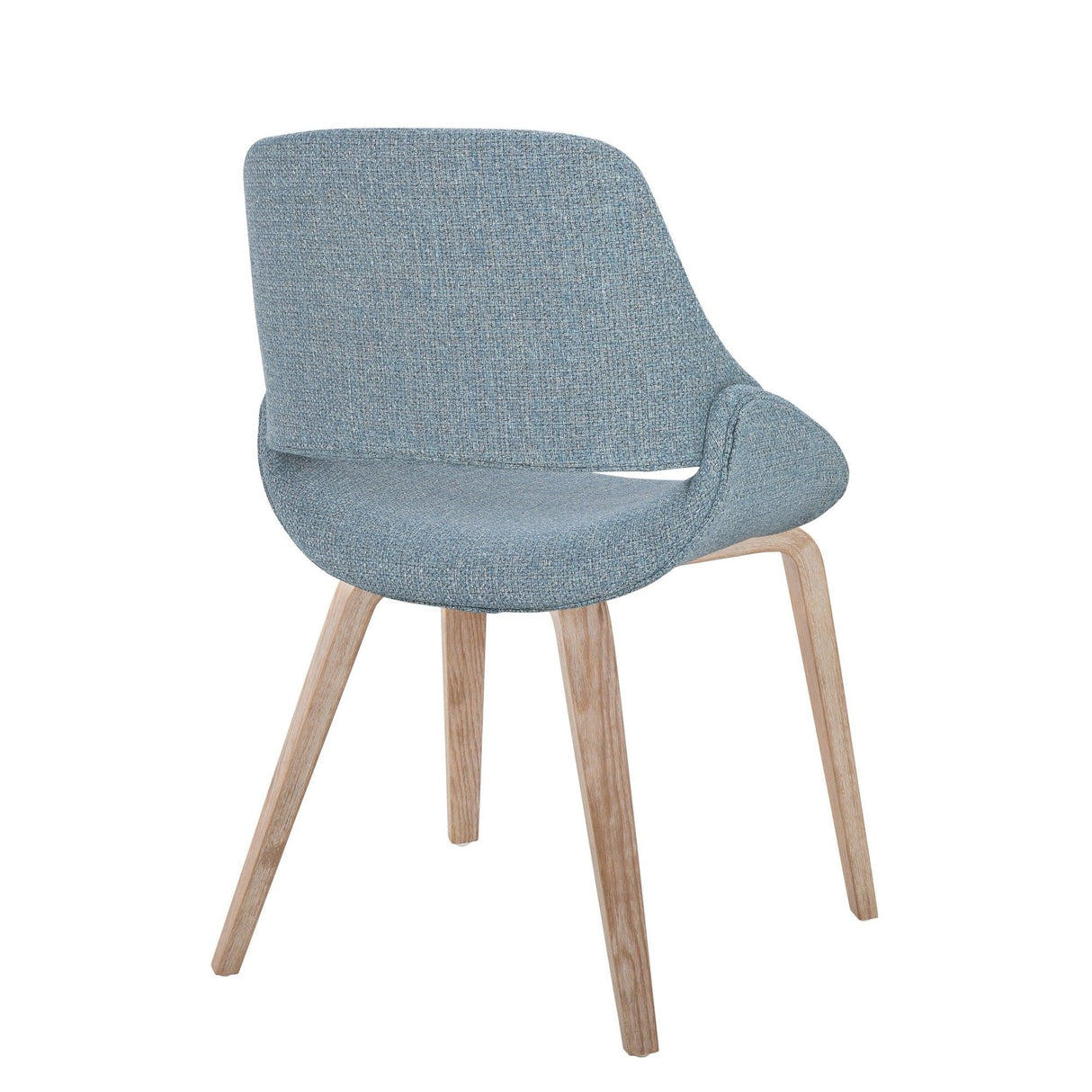 Fabrizzi - Mid-Century Modern Dining / Accent Chair (Set of 2) - Whitewash Wood