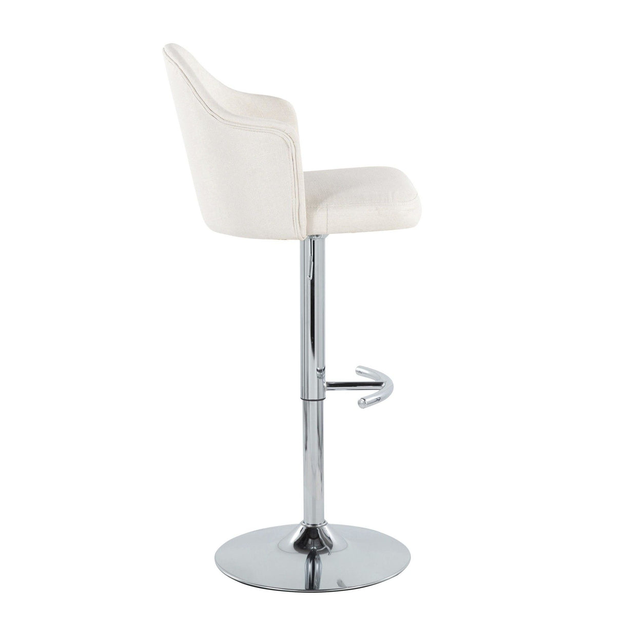 Ahoy - Adjustable Barstool With Chrome Metal Base (Set of 2)