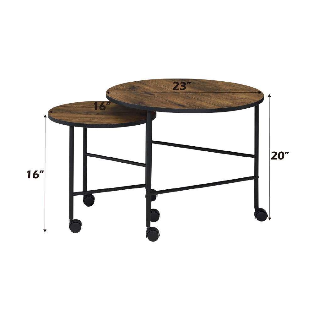 Oblis - Nesting Table Set - Vintage Oak