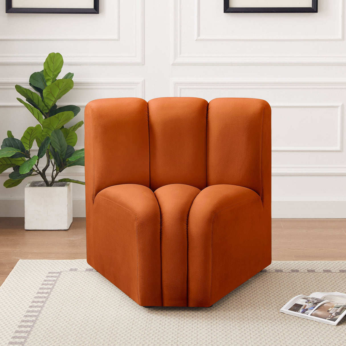 Arc - Velvet Curved Corner Chair