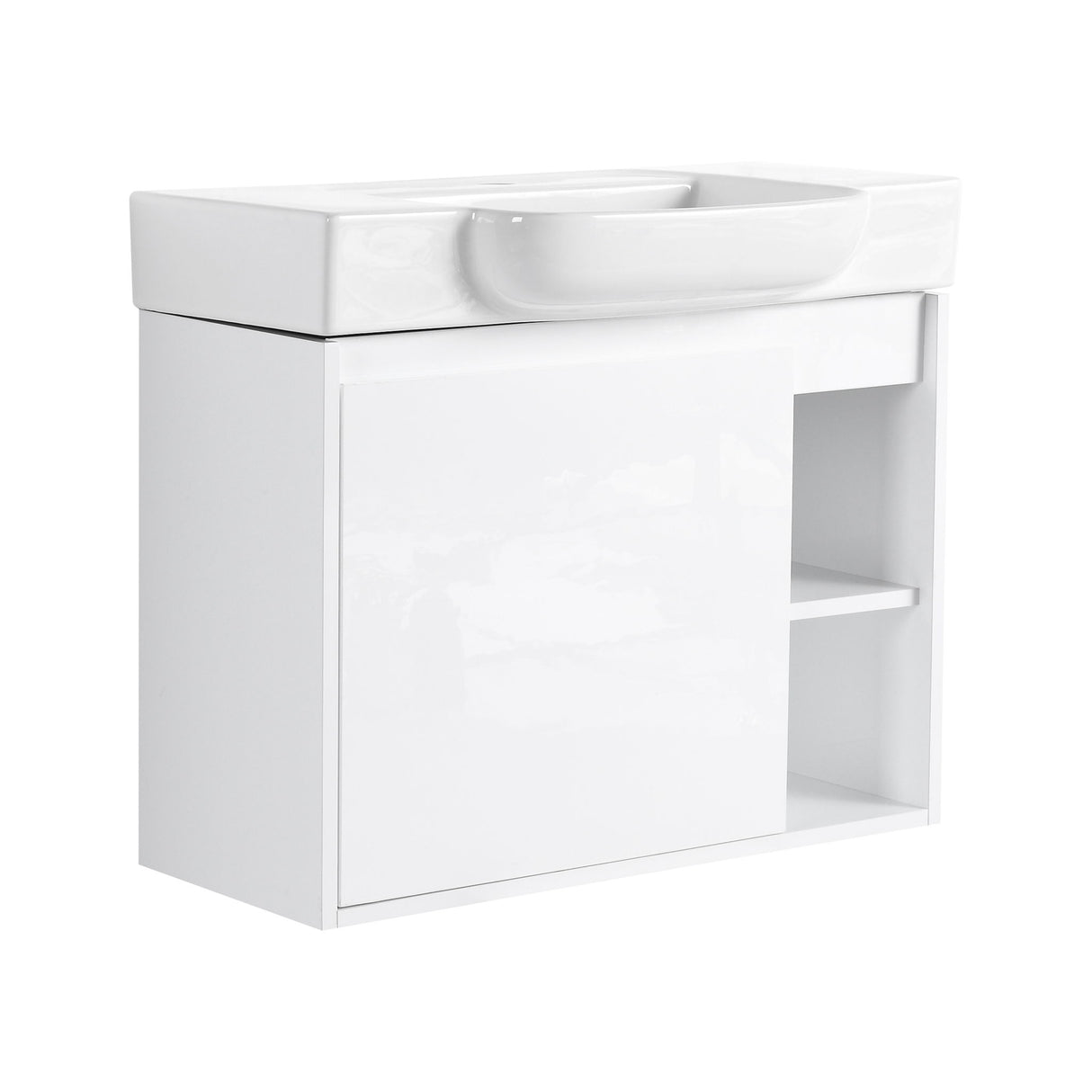 Wall Mounted Bathroom Vanity With Sink & Soft Close Door