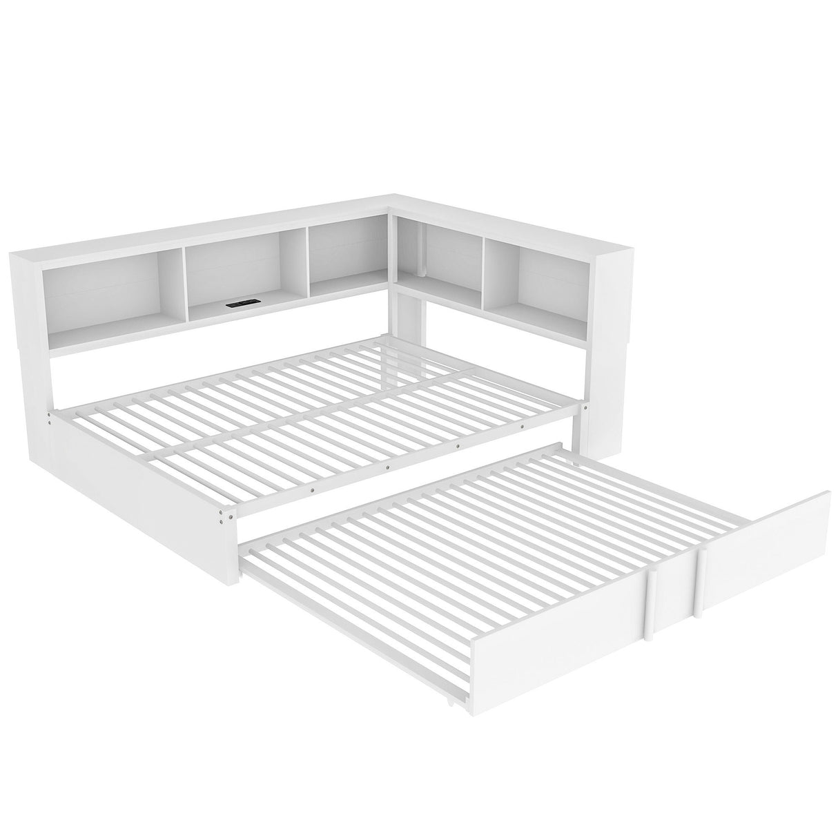 Daybed With Trundle, Storage Cabinets And USB Ports