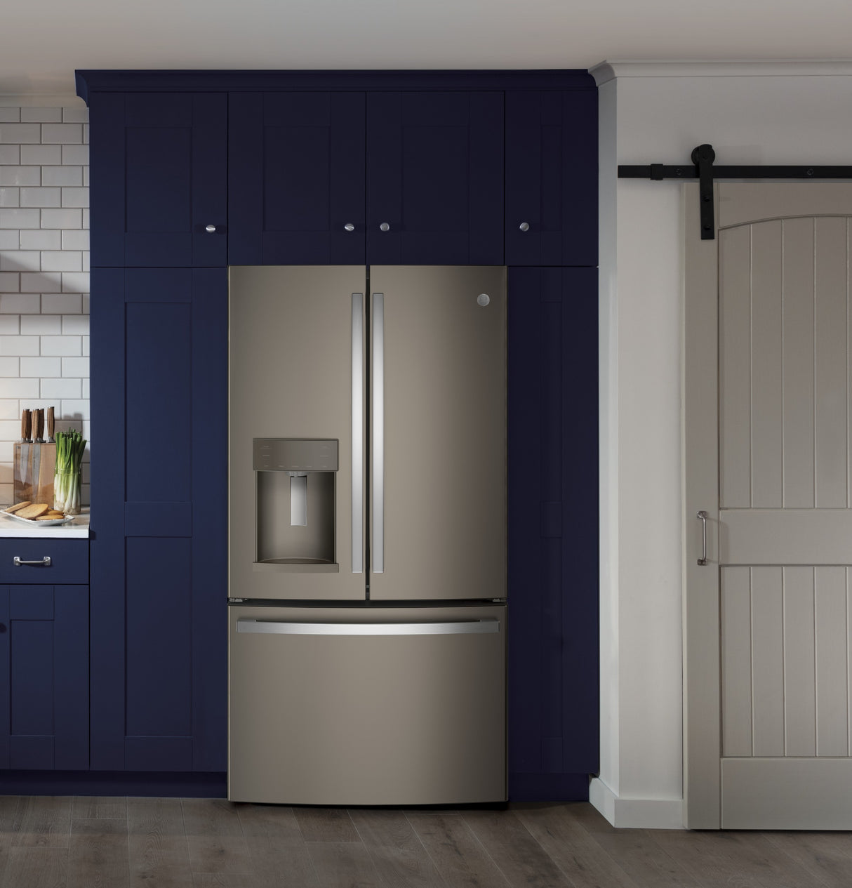 GE GFE28GMKES - 36 in. 27.7 cu. ft. French Door Refrigerator with Ice & Water Dispenser - Fingerprint Resistant Slate