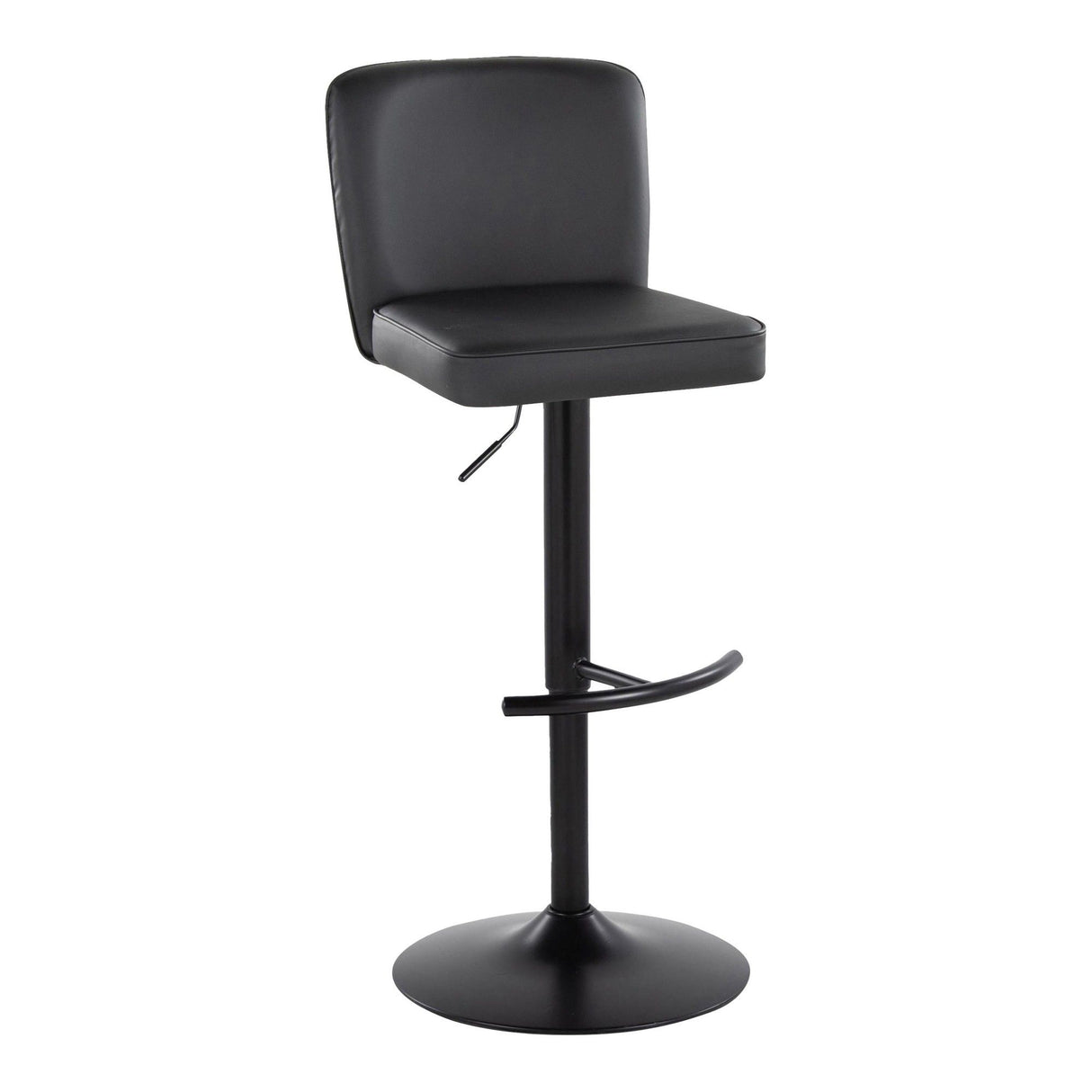 Henry - Adjustable Barstool With Swivel - Black Metal (Set of 2)