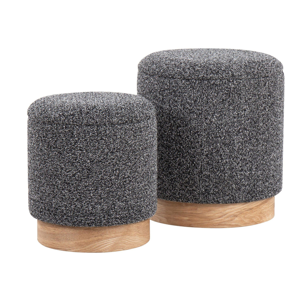 Marla - Nesting Ottoman Set - Black