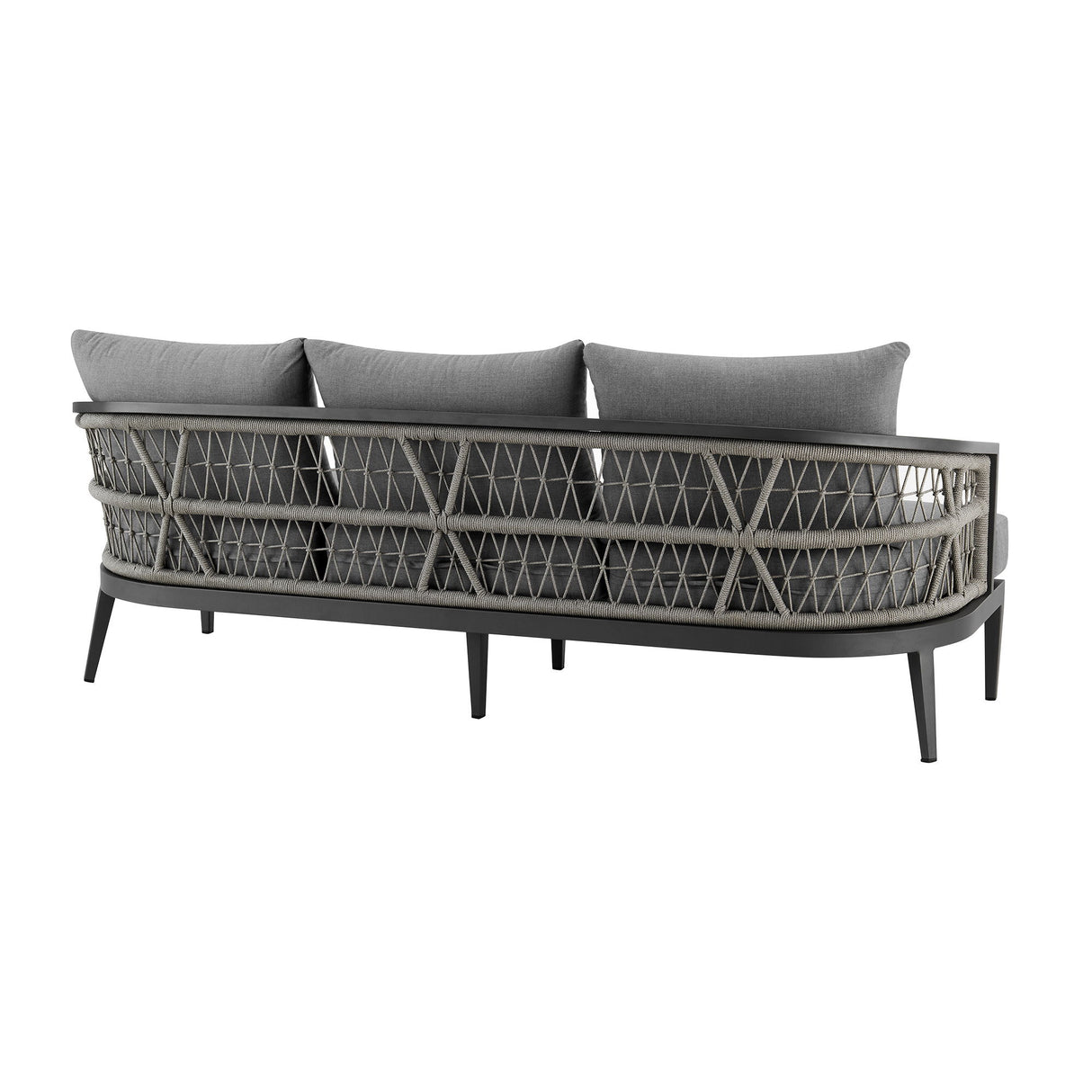Zella - 4 Piece Outdoor Patio Conversation Set - Light Gray