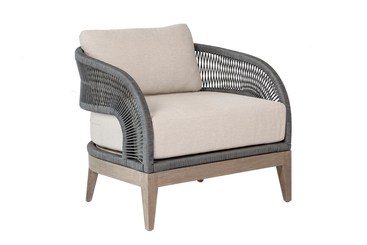 Orbit - Outdoor Patio Chair - Weathered Eucalyptus / Taupe