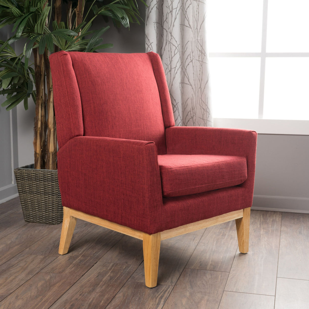 Modern Accent Chair With Padded Cushion Seat