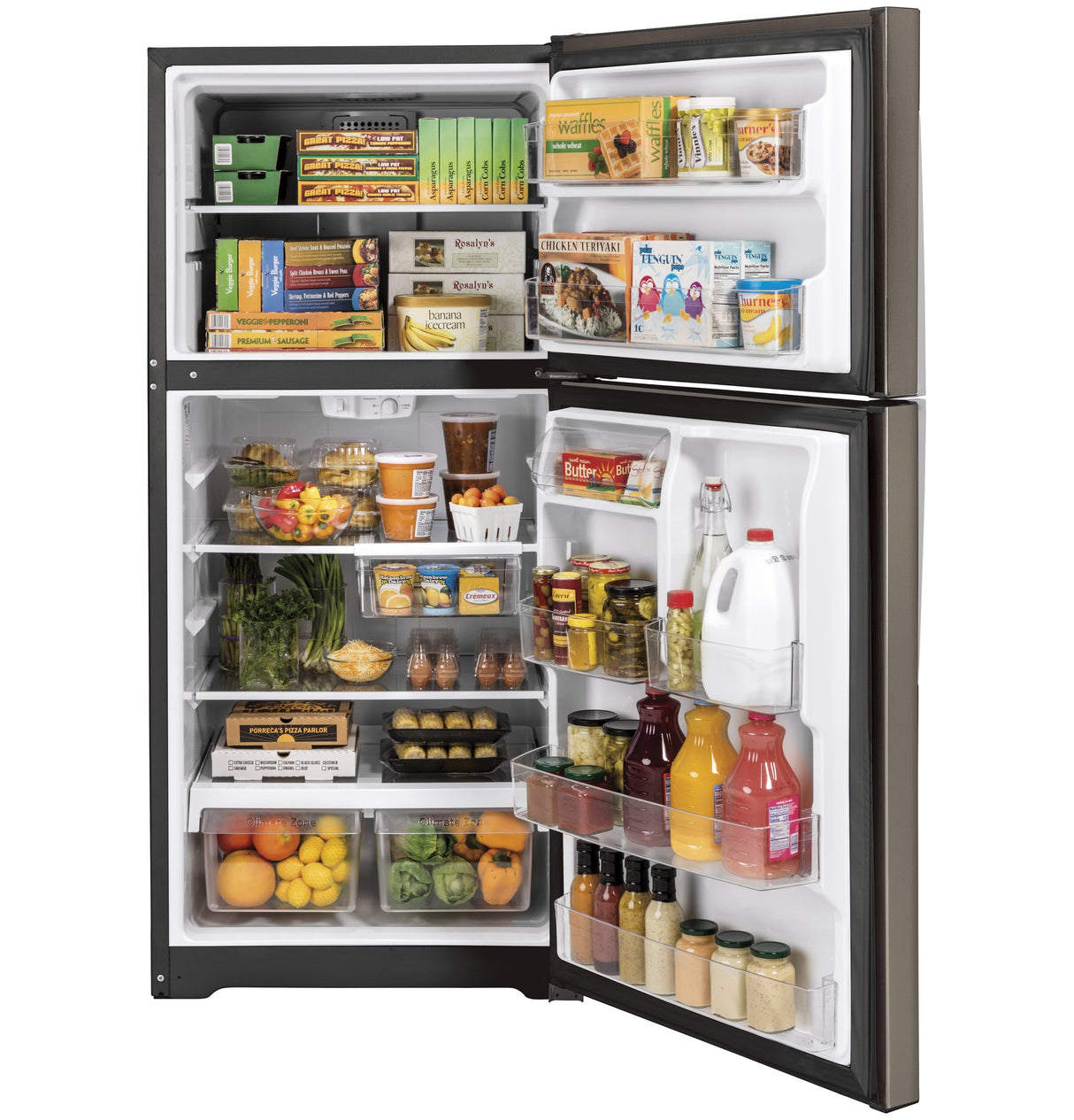 GE GTS19KMNRES - 30 in. 19.2 cu. ft. Garage Ready Top Freezer Refrigerator - Fingerprint Resistant Slate