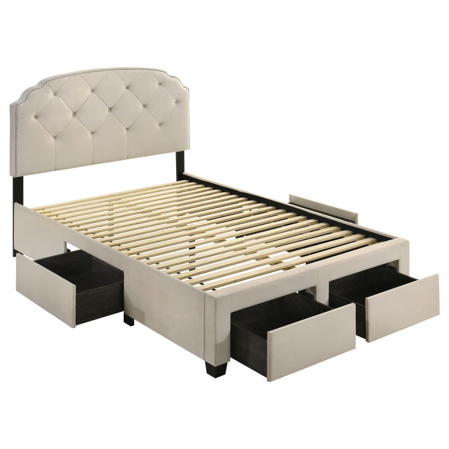 Marianna - 4-Drawer Upholstered Storage Bed