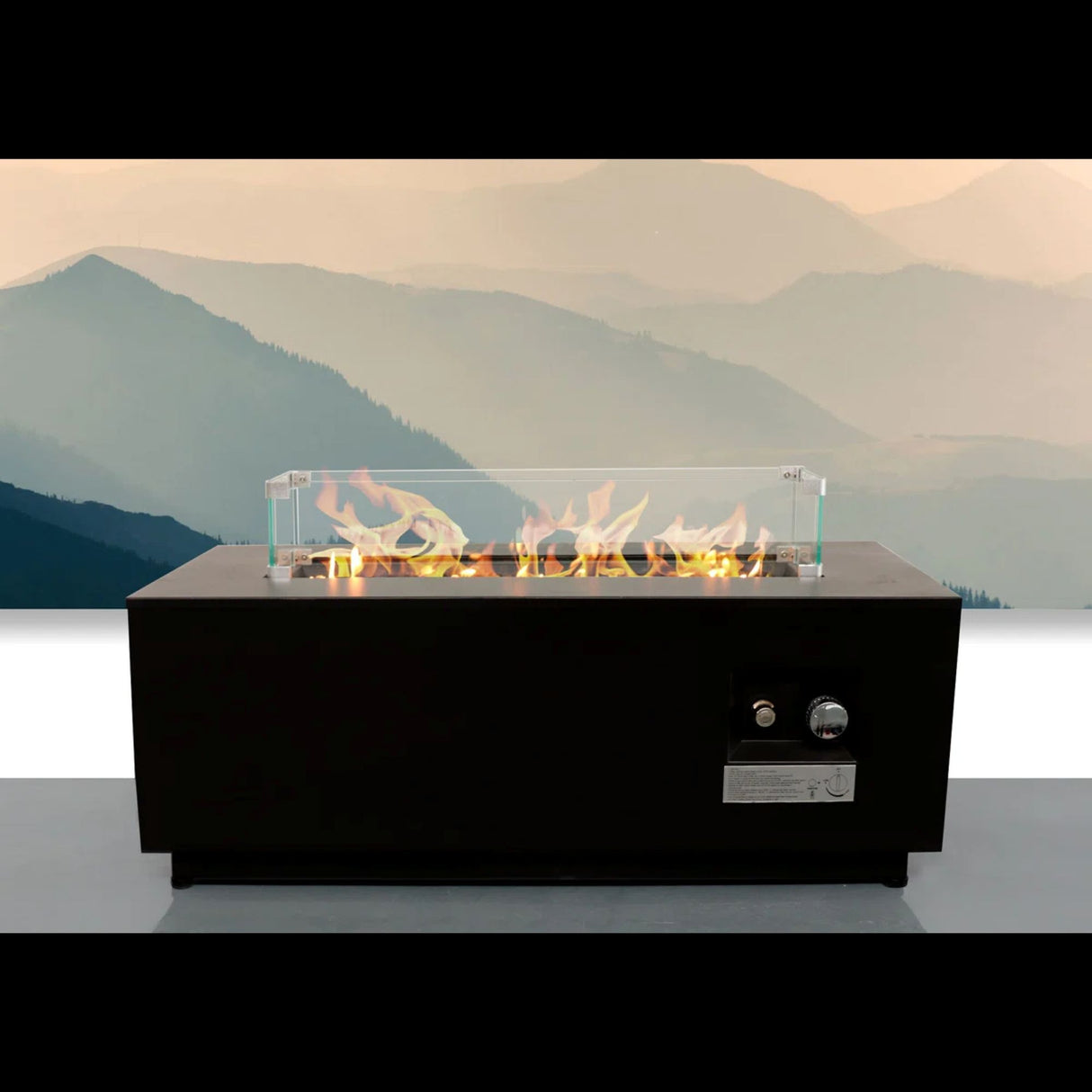 Modern Design Outdoor Fire Pit Table With Cover