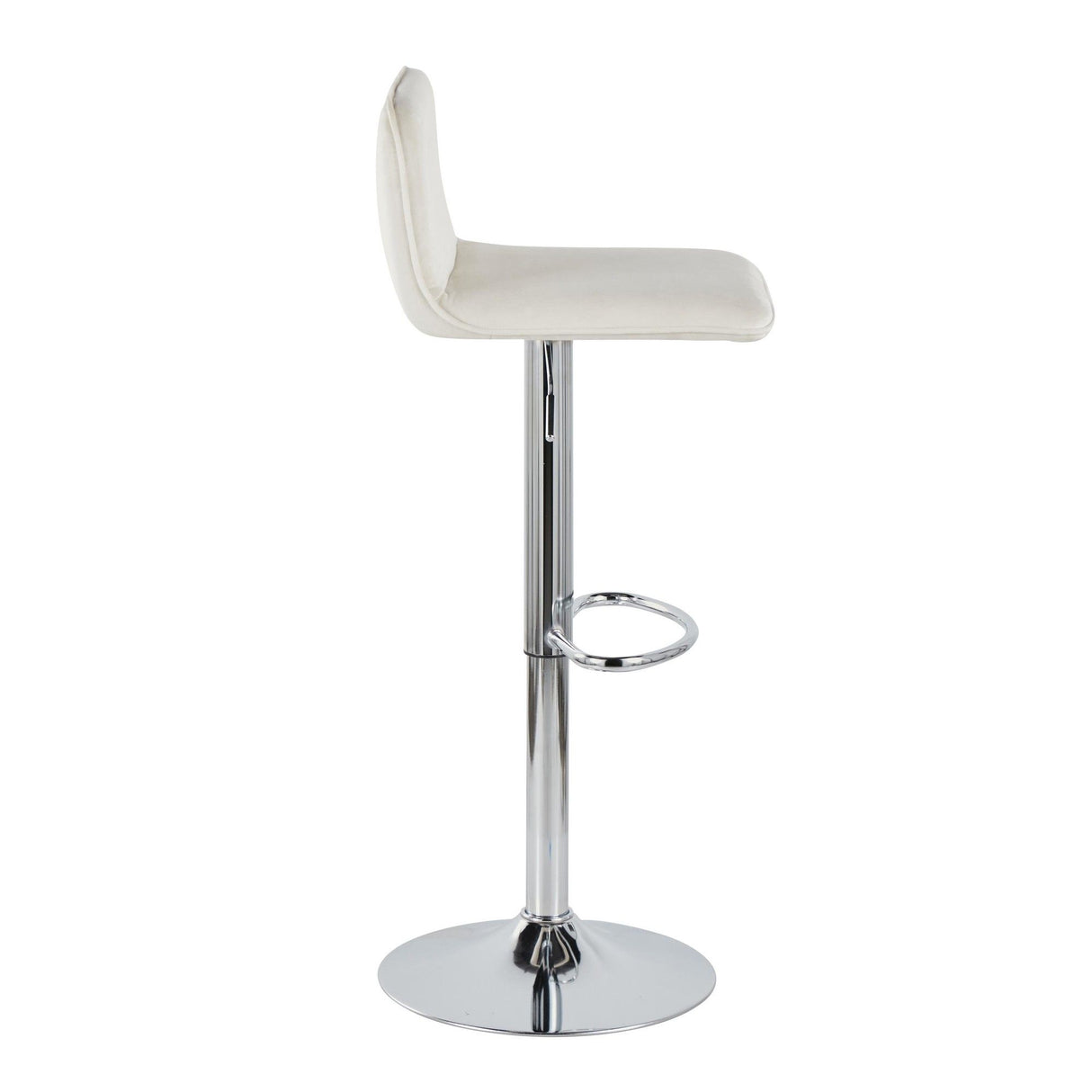Casper - Contemporary Adjustable Barstool (Set of 2) - Chrome Frame
