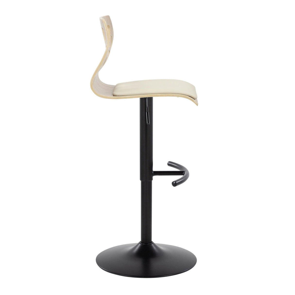 Folia - Adjustable Barstool (Set of 2) - Zebra Wood