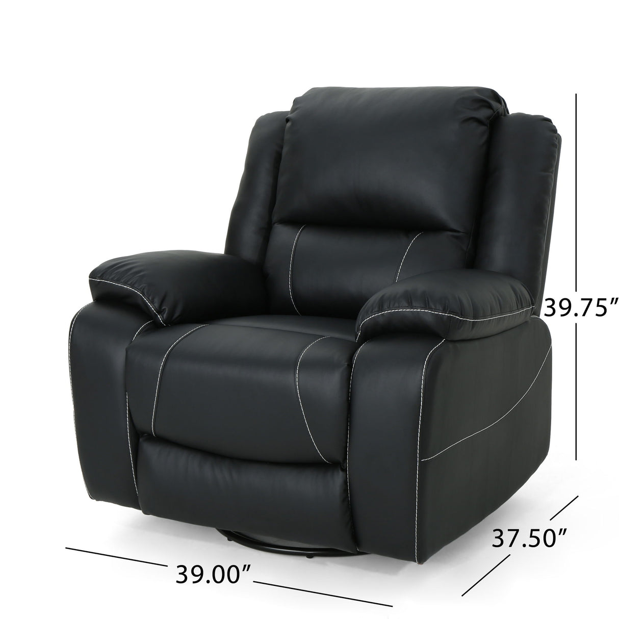 Stylish Wide Manual Swivel Standard Recliner