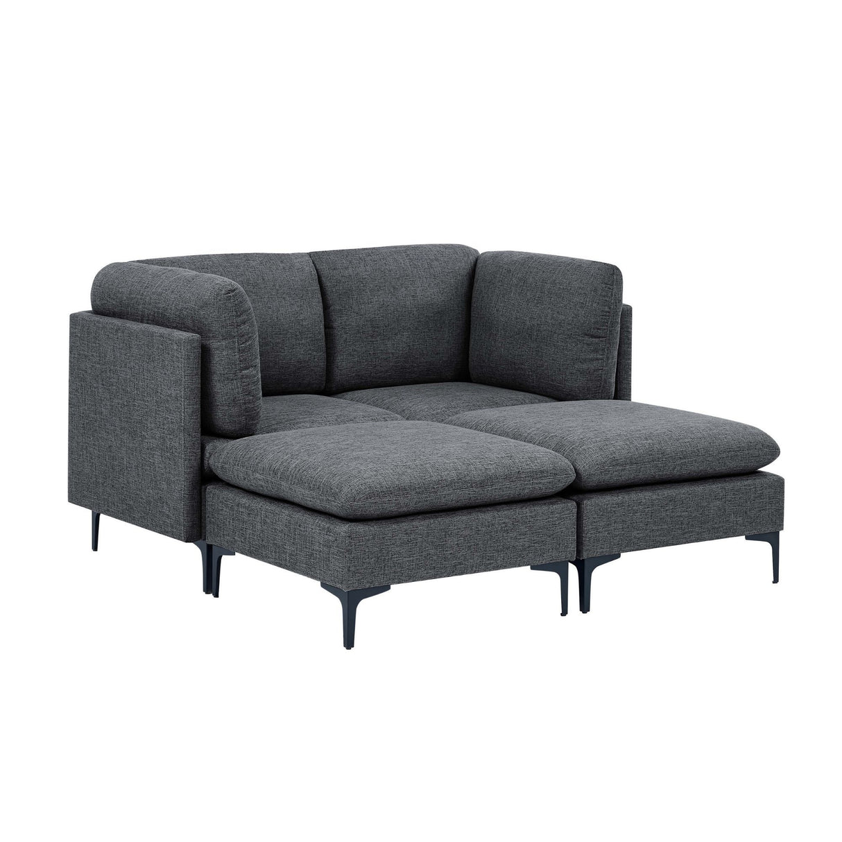 Upholstered Modular Sectional & Tall Legs