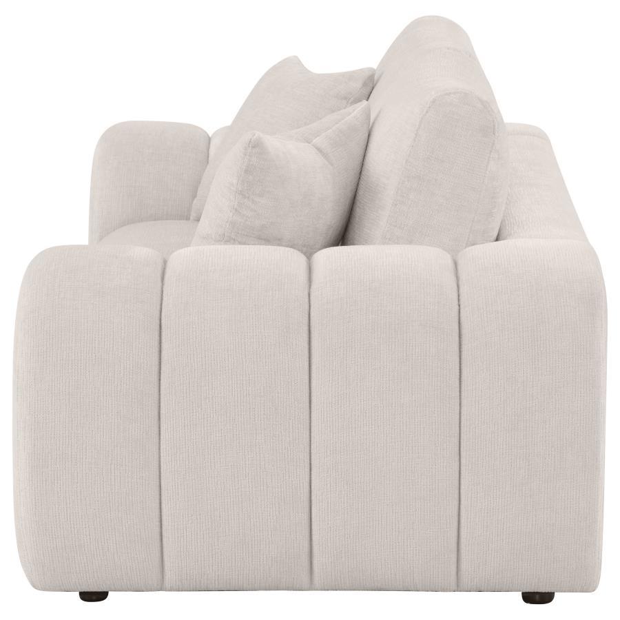 Burnett - Chenille Upholstered Wide Arm Loveseat