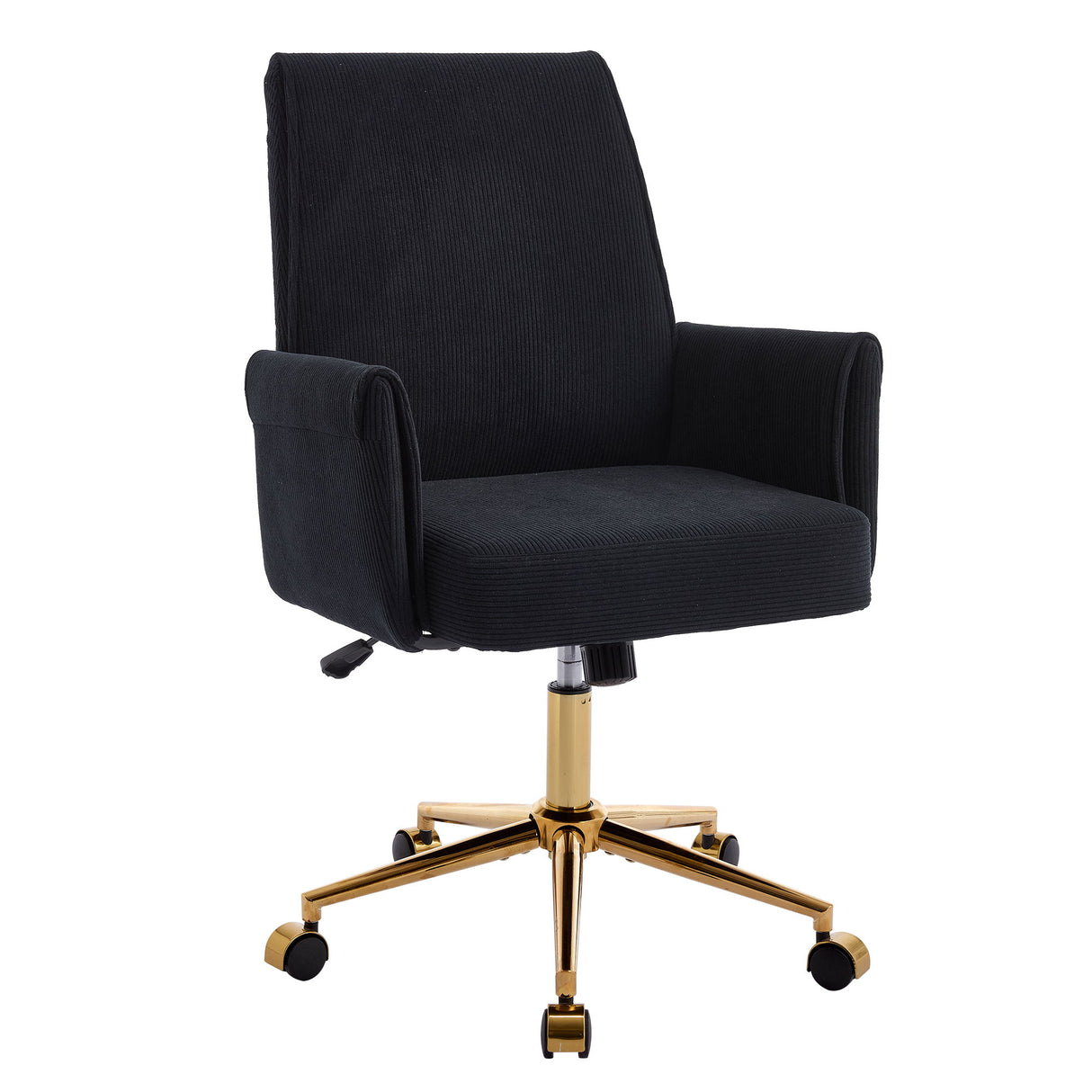 Ergonomic Mid-Back Office Chair With Gold Base