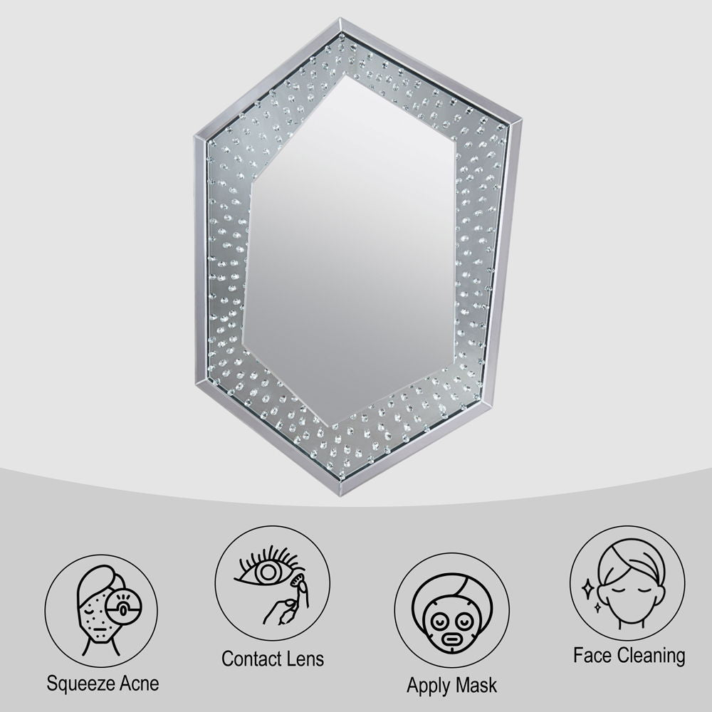 Nysa - Accent Mirror - Mirrored & Faux Crystals