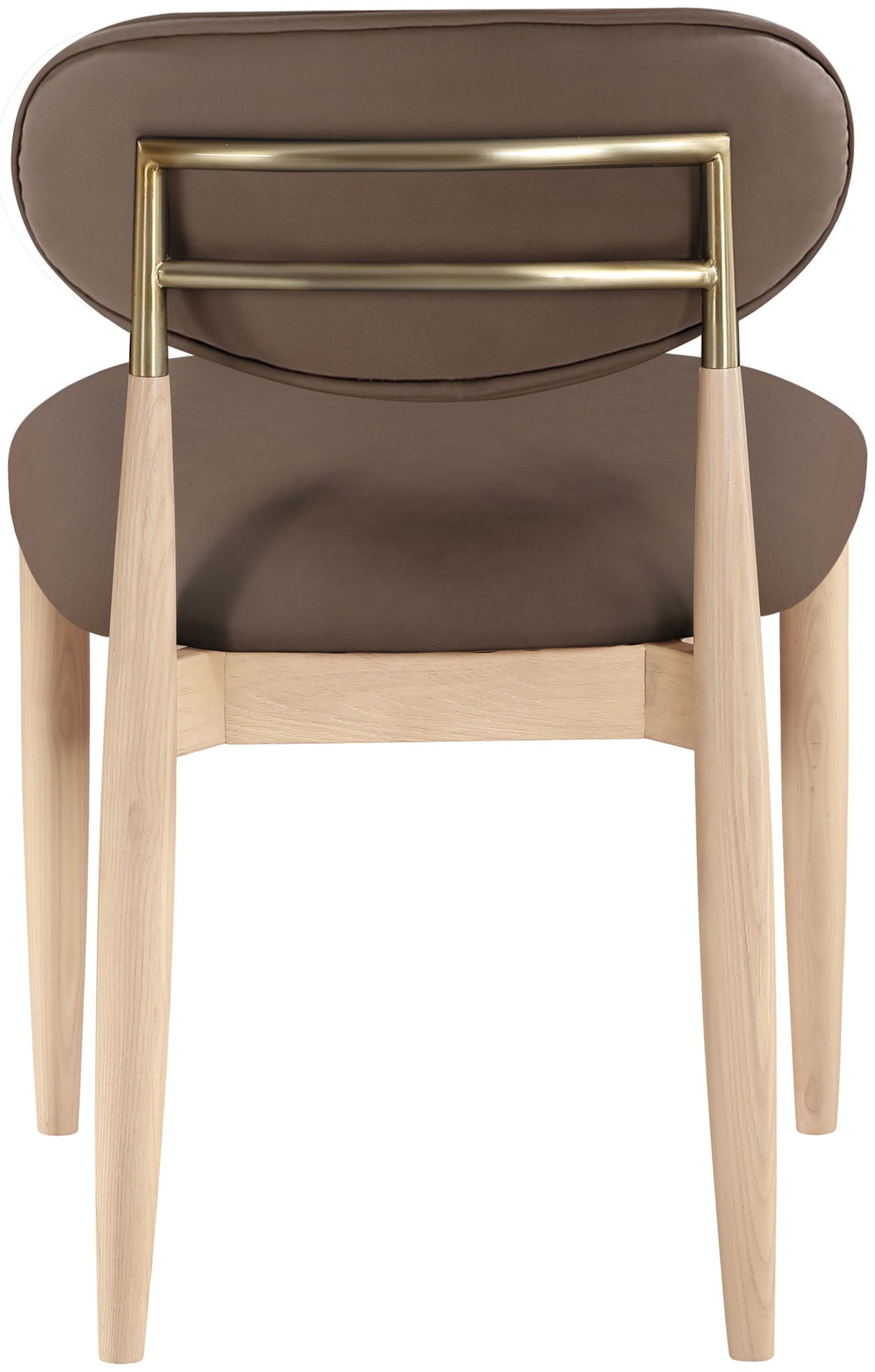Riccio - Faux Leather Dining Side Chair (Set of 2) - Natural Frame