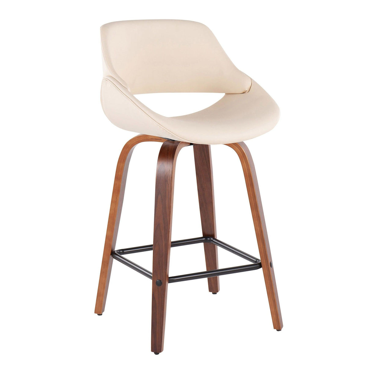 Fabrizzi - Counter Stool With Square Footrest (Set of 2)