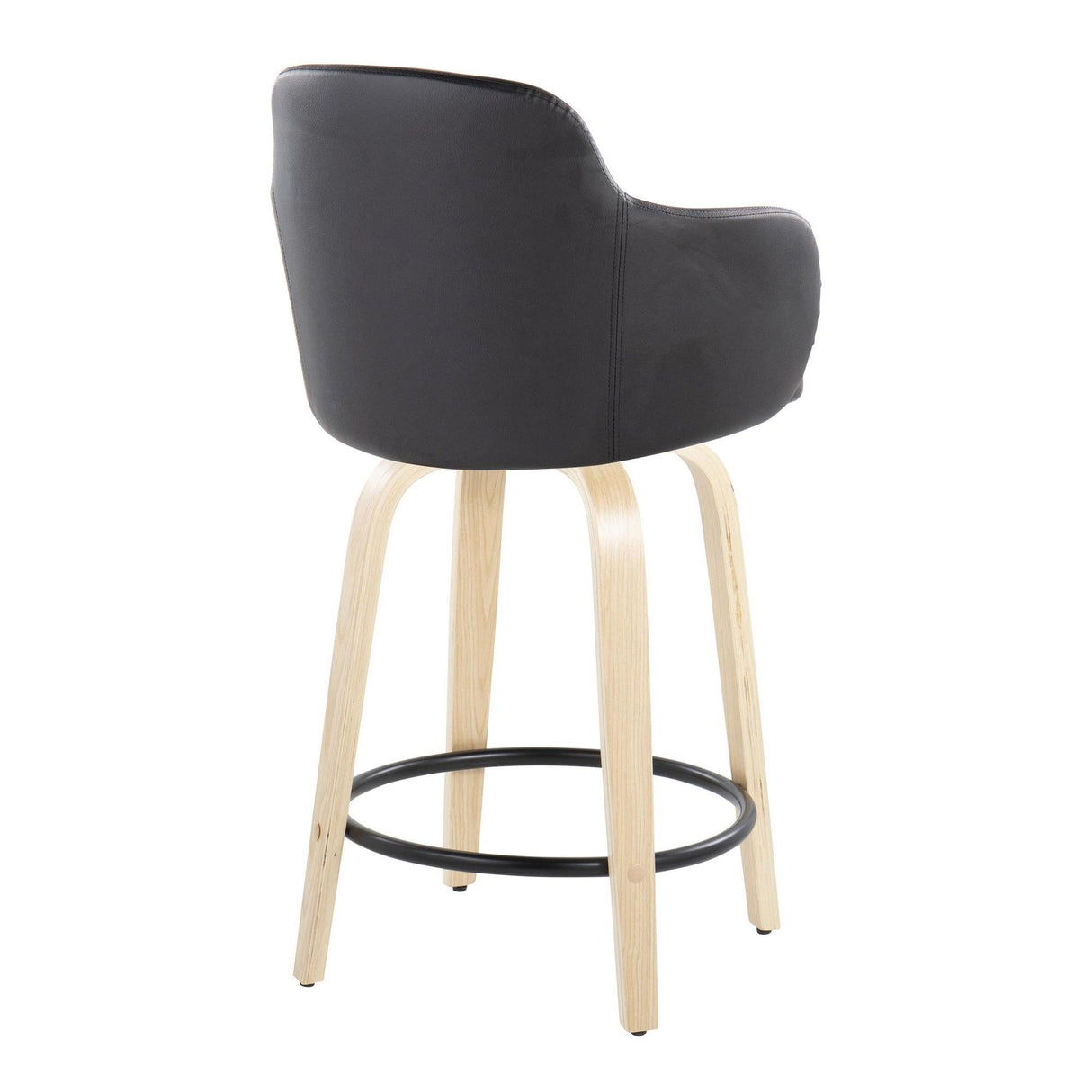 Boyne - 24" Fixed-Height Counter Stool (Set of 2) - Black And Beige