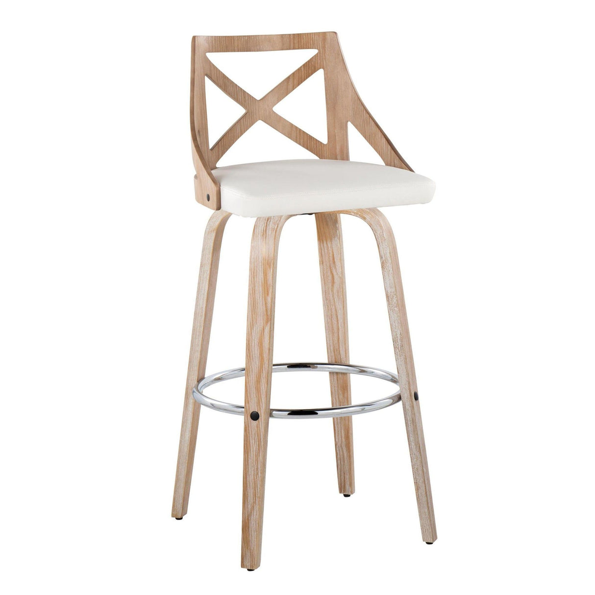 Charlotte - Fixed-Height Barstool (Set of 2) - Chrome Metal