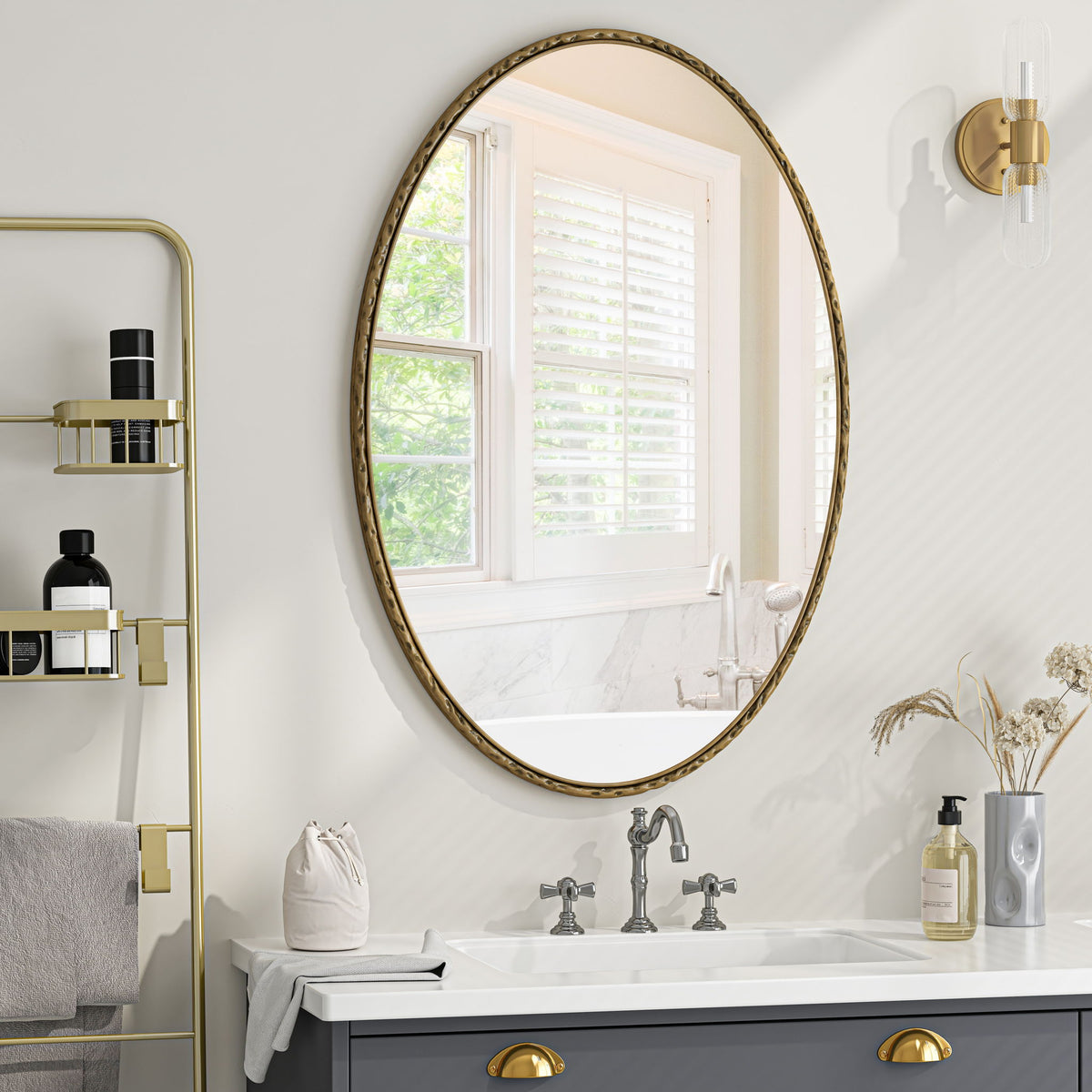 Art Oval Retro Mirror, Wall Hanging