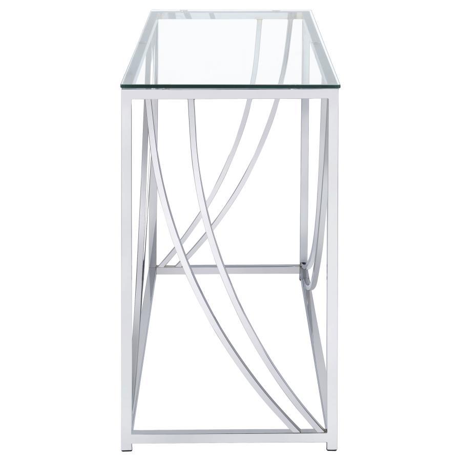 Lille - Glass Top Entryway Sofa Console Table Accents