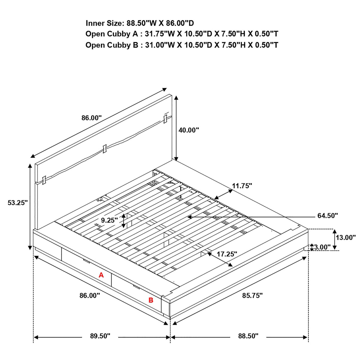 Mallory - Platform Bed