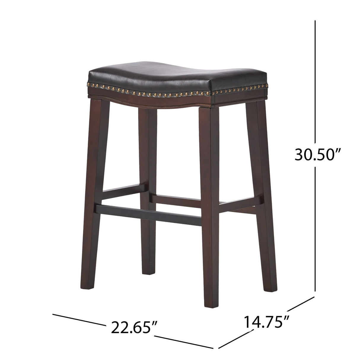 Elegant Saddle Stool With Curved Seat Comfort - Brown