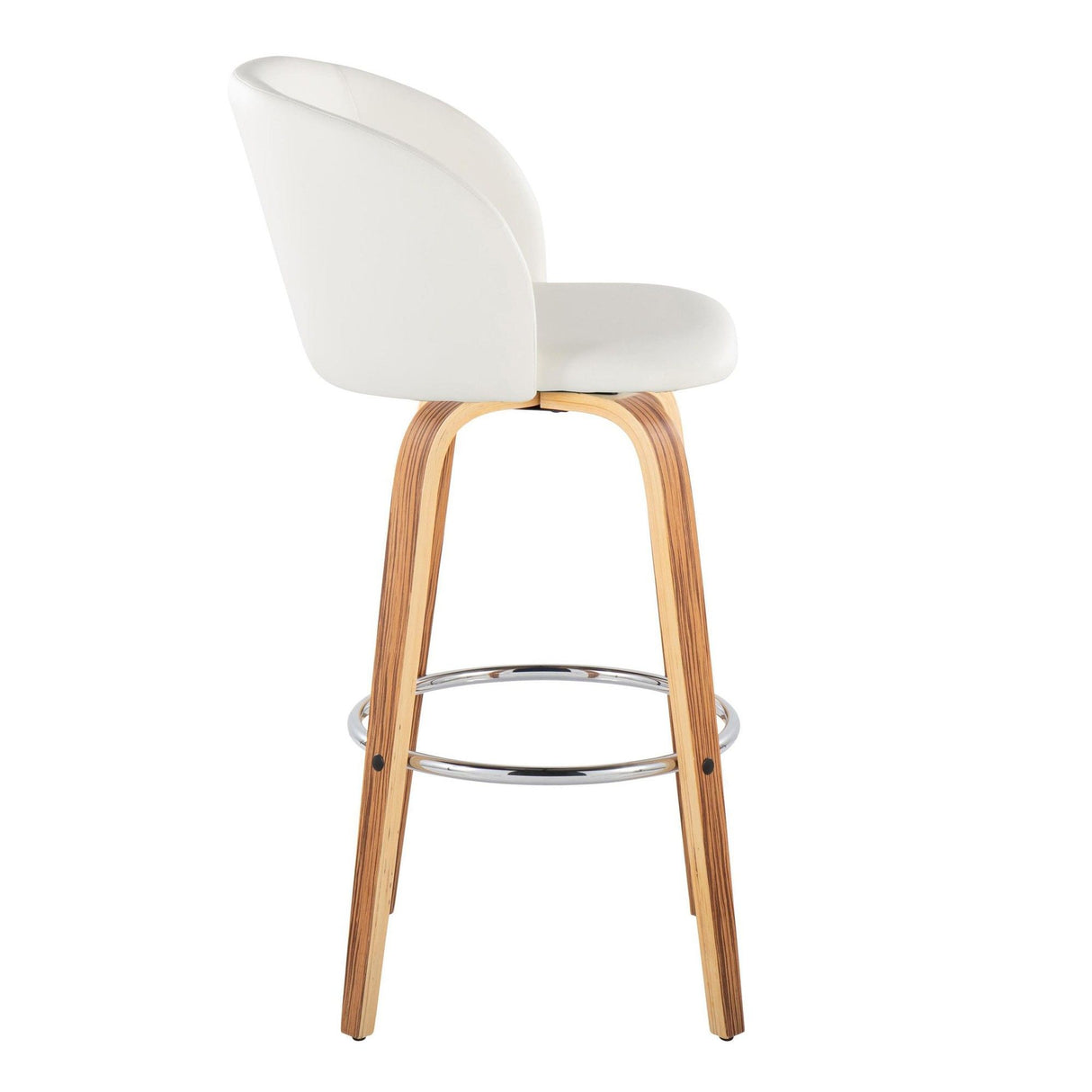 Fran - Fixed-Height Barstool (Set of 2) - Zebra Wood