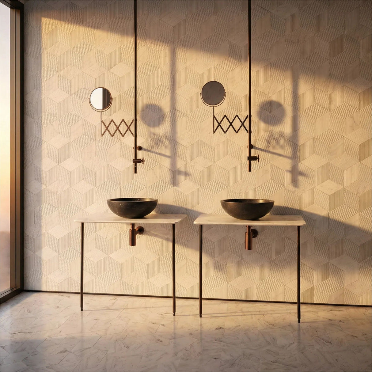 Bathroom Vessel Sink, Circular Design