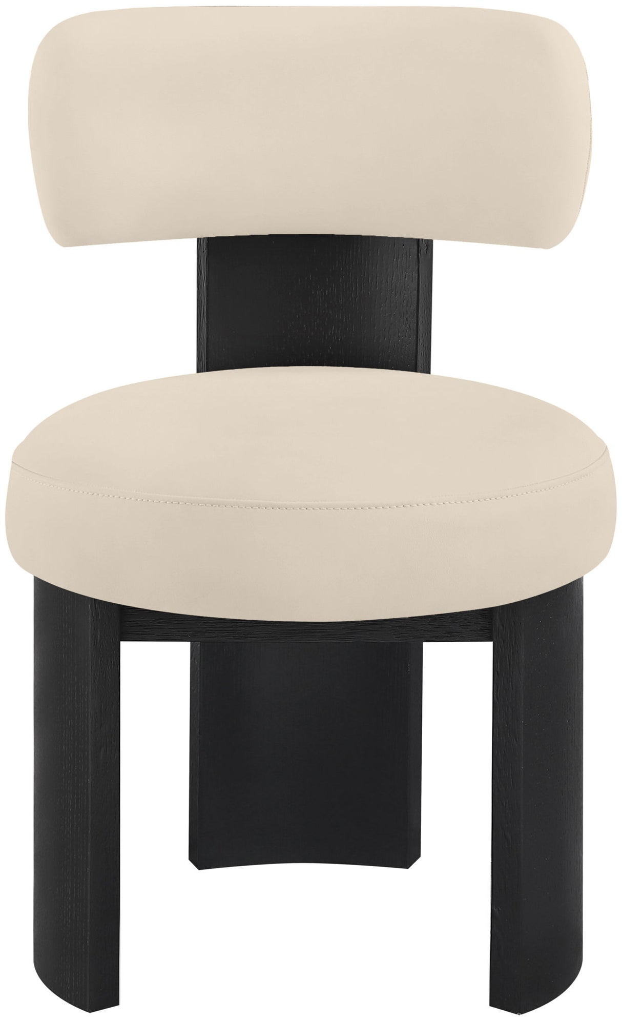 Atelier - Vegan Leather Upholstered Dining Chair (Set of 2) - Black Frame