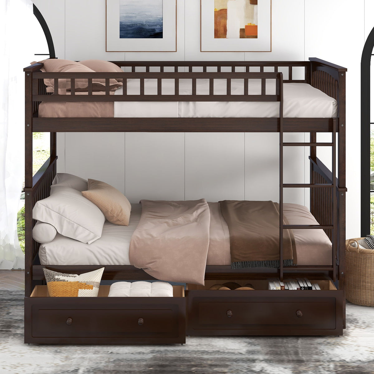 Bunk Bed With Drawers, Convertible Design