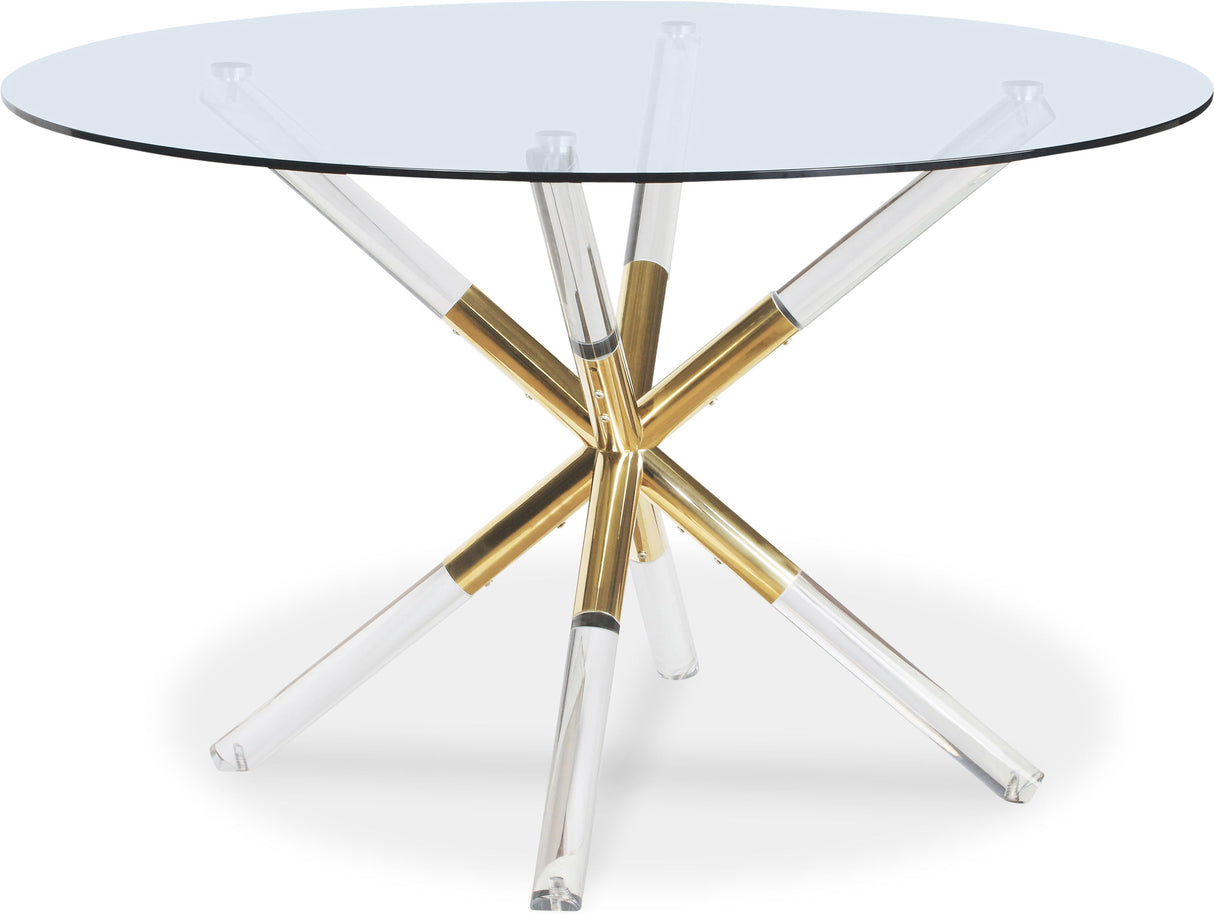 Mercury - Glass Dining Table - Pearl Silver
